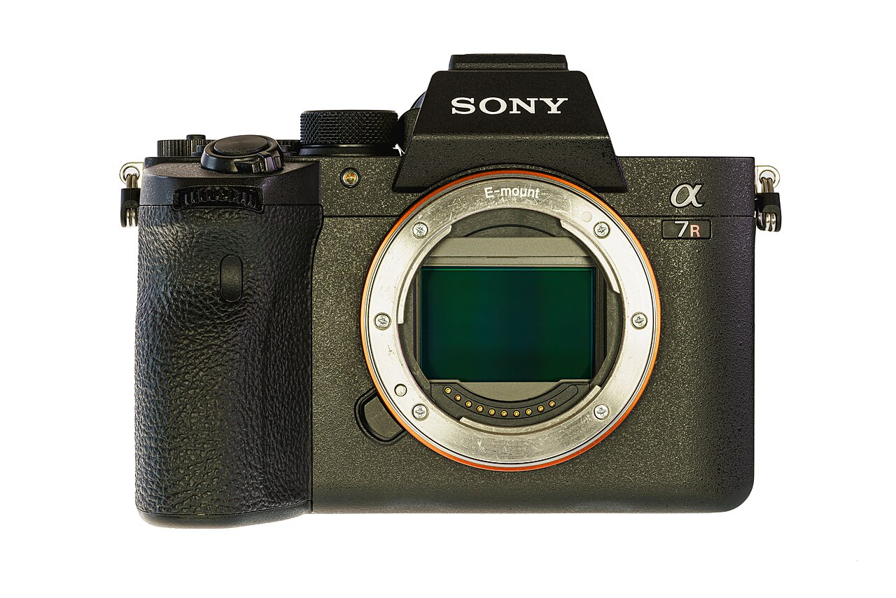 Exposed camera image sensor showing the photodiode surface