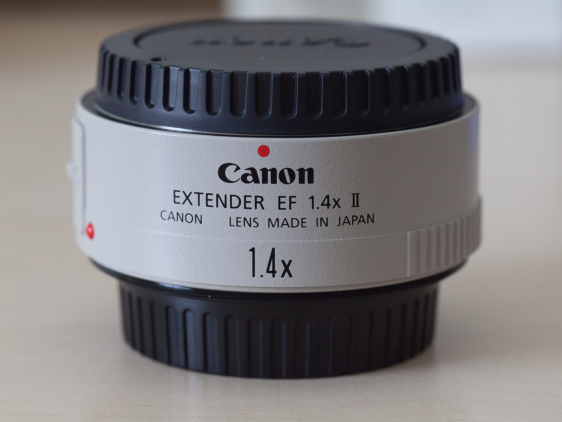 A Canon Extender EF 1.4x II teleconverter lens