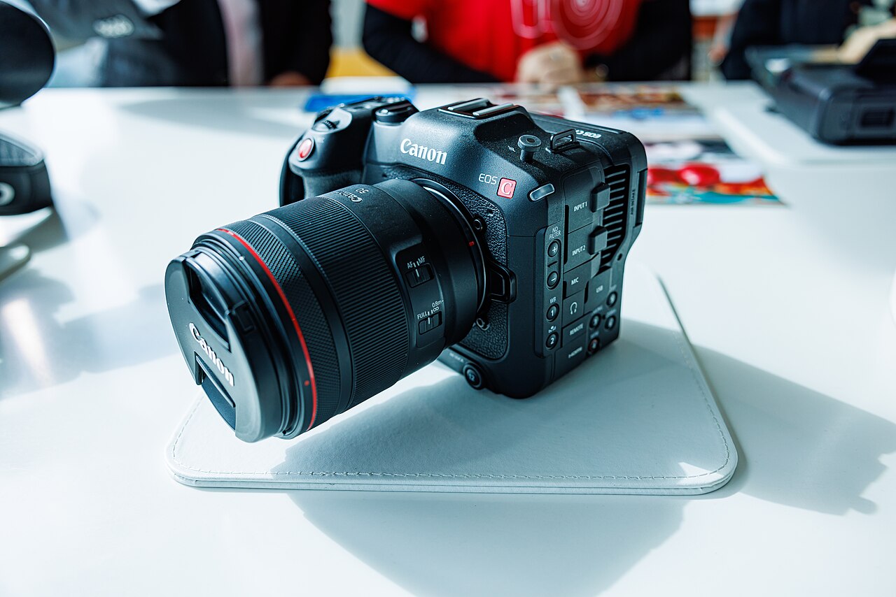 A Canon CINEMA EOS C70 cinema camera