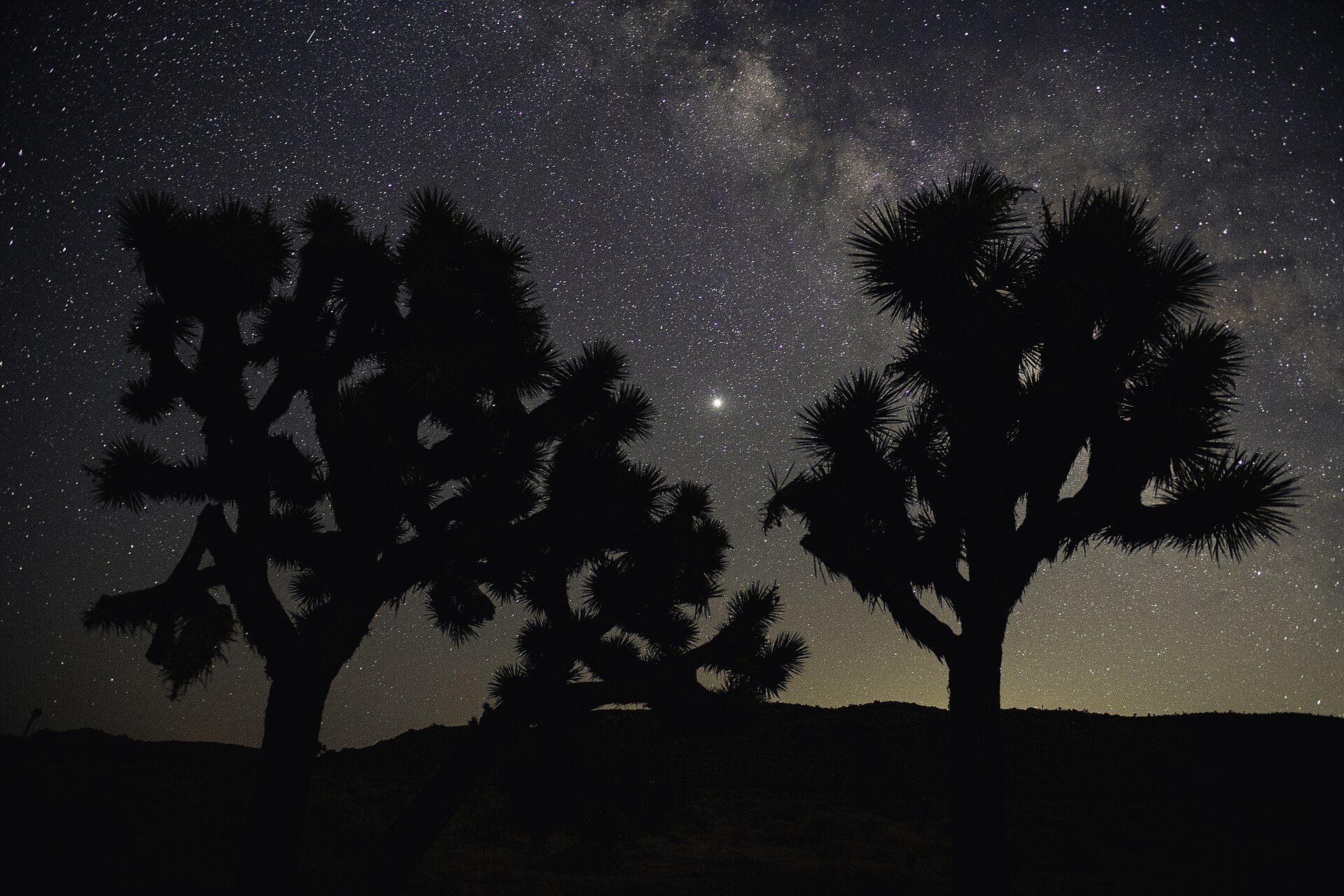 The Milky Way and Jupiter over Queen Valley, Arizona